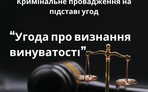 Кримінальне провадження на підставі угод: Угода про визнання винуватості