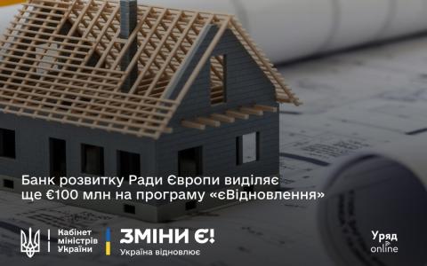 Україна та Банк розвитку Ради Європи підписали угоду на €100 млн для видачі компенсацій українцям за знищене через війну житло