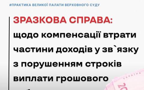Щодо компенсації втрати частини доходів у зв'язку з порушенням строків виплати грошового забезпечення