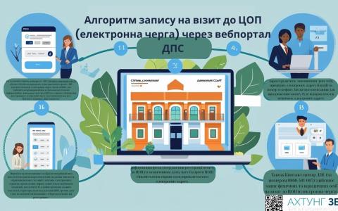 Алгоритм запису на візит до ЦОП (електронна черга) через вебпортал ДПС