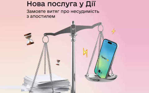 Витяг про несудимість з апостилем додано у Дію: тепер його можна оформити в застосунку