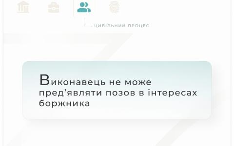 Виконавець не може пред'являти позов в інтересах боржника - ВП ВС