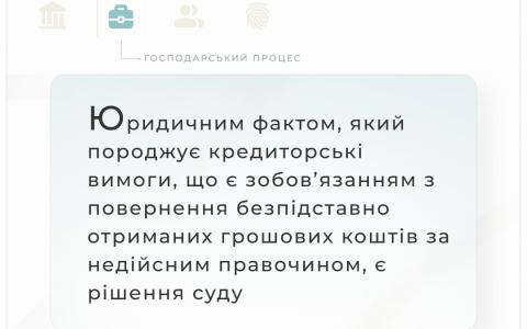 Щодо зобов'язання повернення безпідставно отриманих коштів за недійсним правочином
