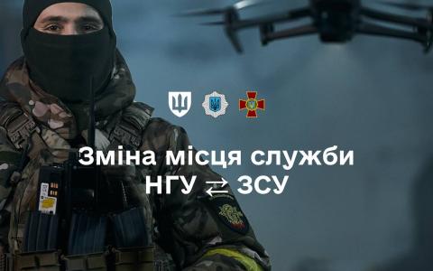 Переведення між Нацгвардією та Збройними Силами тепер онлайн: дана функція запрацювала в "Армія+"