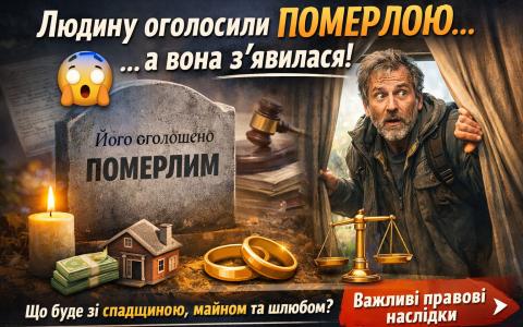 Що буде зі спадщиною, майном і шлюбом, якщо «померла» людина раптом з’являється?
