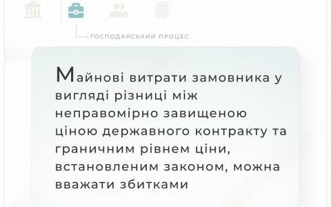 Майнові втрати замовника у вигляді різниці між завищеною ціною державного контракту