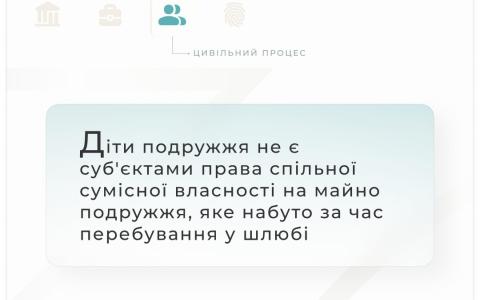 Діти подружжя не є суб'єктами права спільної сумісної власності на майно подружжя, набутого у шлюбі