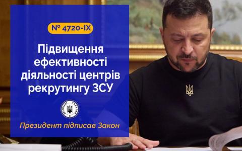 Зеленський підписав Закон, який розширює перелік органів, що ведуть Єдиний держреєстр призовників, військовозобов’язаних та резервістів