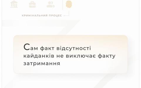 Сам факт відсутності кайданків не виключає факту затримання