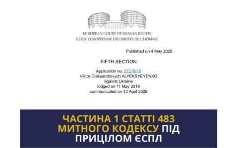 Порушення митних правил у практиці Європейського Суду з прав людини