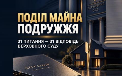 Поділ майна подружжя: відповіді Верховного суду на ключові питання щодо шлюбних договорів, кредитів, позик, відчуження тощо