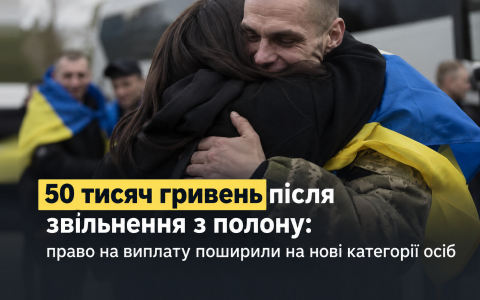 50 тис. грн  після звільнення з полону: право на виплату отримали поліцейські та працівники служби цивільного захисту 