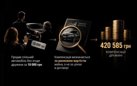Чоловік продав спільний автомобіль без згоди дружини за заниженою ціною: яку суму компенсації може отримати дружина?